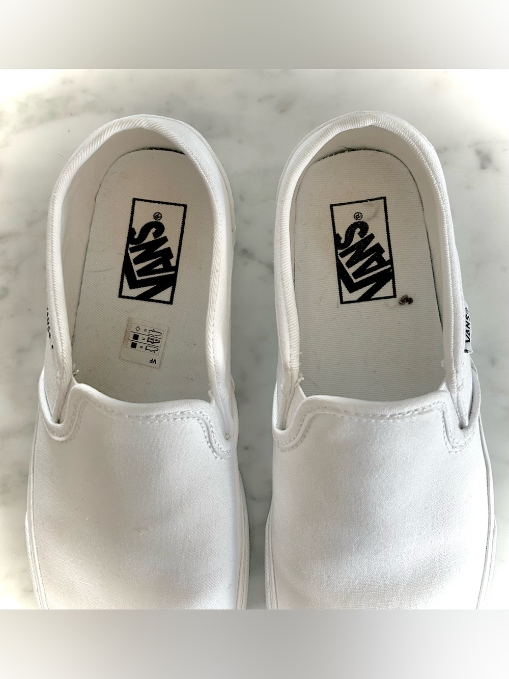 Vans True White Slip Ons-women’s 8 - Picture 3 of 5